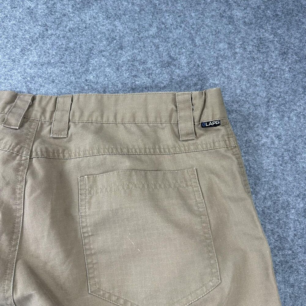 LAPG Pants Mens 38x30 Beige Urban Ops Tactical Cargo Canvas Workwear Utility - Picture 10 of 11